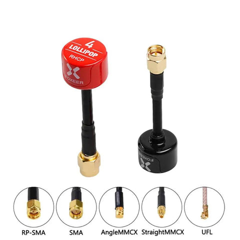 Foxeer4 Elite High Gain FPV Antenna 5.7GHz 2.6dBi RHCP SMA RPSMA UFL Straight and Angle MMCX for Freestyle Racing Drones