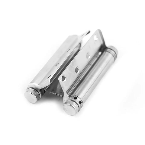 Two Pack 3 To 5 Inch Double Action Spring Door Hinges Stainless Steel Rebound Silent Hydraulic Buffer Soft Close For Beefy Heavy Duty Doors