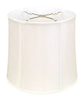 White Drum Lamp Shade 11x13x11 Inches Hand-Tailored Silk-Type Shantung With Premium Off-White Softback Lining Classic Drum Shape Fits Standard Spider Fitter Easy Install Durable Home Lighting