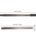 Replacement Floor Jack Handle For Hydraulic And Bottle Jacks, two metal pieces with measurements shown, side by side.