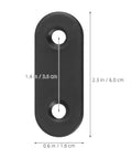 30-Pack Black Stainless Steel Flat Brace Brackets For Wood And Metal, 2.36 X 0.63 Inch Mending Plates With Screws shown with dimensions
