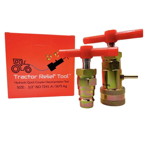 Hydraulic Quick Coupling Pressure Relief Tool For Half Inch Pioneer Ag Poppet Style Fittings ISO 7241 A 5675 Compatible
