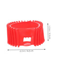 Red silicone gauge protector sleeve, ribbed boot for gas/acetylene gauge, front view