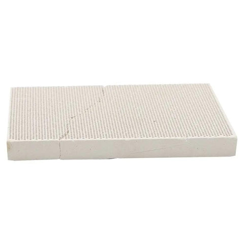 Side view of Dope Honeycomb Ceramic Soldering Board for Jewelry Making, Heat Resistant Quartz Plate 13.7 x 9.7 x 1.3 cm, LCD Display Ready.