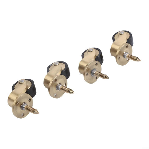 360° Silent Brass Furniture Casters 4-Pack Wheels 360° Silent with screws for easy installation and smooth rotation.