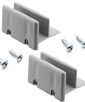 5 Pack Gray Plastic Sliding Shower Door Bottom Guides M6192 For Sliding Shower Doors With Half Inch Channel, Includes Fasteners