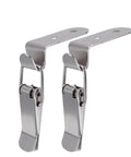 90 Degree Duck Mouth Buckle Lock With Silver Metal Spring Hasp Latch for cabinets and wooden boxes, two heavy duty draw clasp hardware