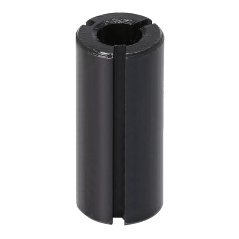 Heavy Duty Adapter Collet Shank For Engraving Machine Router Bits Wood Cutter Tool With Anti Kickback Design, black steel construction.