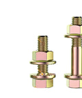 521Pcs Metric Class 8 8 Serrated Hex Cap Flange Bolts Kit shown with two bolts highlighting anti-slip teeth and hex cap.