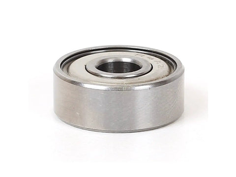 Run Butter Smooth And Rock Solid 1/4 Inch Inner Diameter Router Bit Replacement Shank Bearing Featuring 3/4 Inch Outer Diameter polished stainless steel bearing.