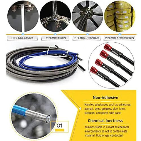 Beefed-Up Braided Motorcycle Brake Hose With Removable Banjo Fittings, 400-2400mm Length, AN3 Hydraulic Clutch Line, Stainless Steel