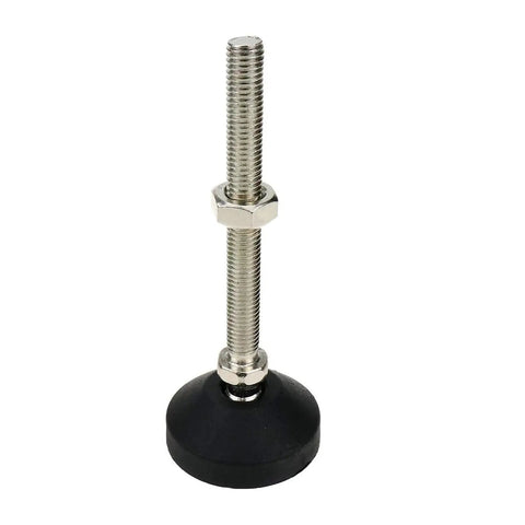Heavy Duty Adjustable Leveling Feet Square Up Shaky Furniture With Rotating Metal Sliding Floor Pads 16 Piece Rock Solid Threaded Screw On Leveler Set For Home Or Office, single metal leveling foot with nylon base.