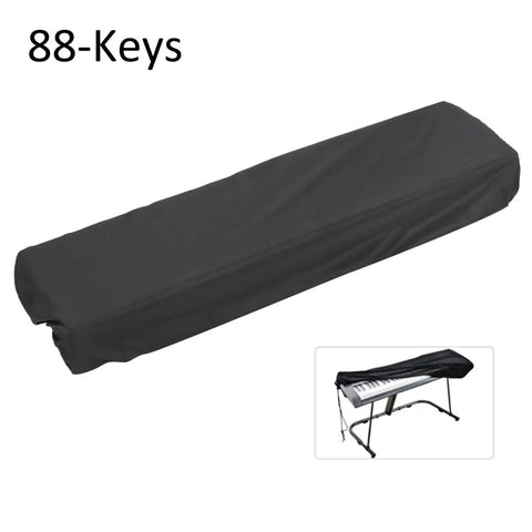 88 Key Digital Piano Dust Cover Soft Breathable Fabric Keyboard Protector for Electronic Instruments, shown covering an 88-key keyboard.