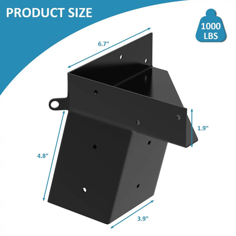 Heavy Duty 4x4 Deer Stand Brackets For Hunting Blinds And Tree Platforms, 4 Pack Angle Supports For Outdoor Elevation, Shooting Shack, Tree House, And Observation Decks, Built With High Carbon Steel