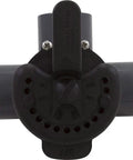 Straight Fire Pvc Three Way Diverter Valve With 2 Inch Spigot And 1.5 Inch Slip Design Built For Reliable Pool Spa Flow Management Dead Simple Install Keeps Your Water Moving Smooth top view showing valve handle and connection points.