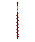 36 Inch Long Auger With Fishtail Point for easy upright drilling in dirt and soil, rugged steel build, powder coat finish visible.
