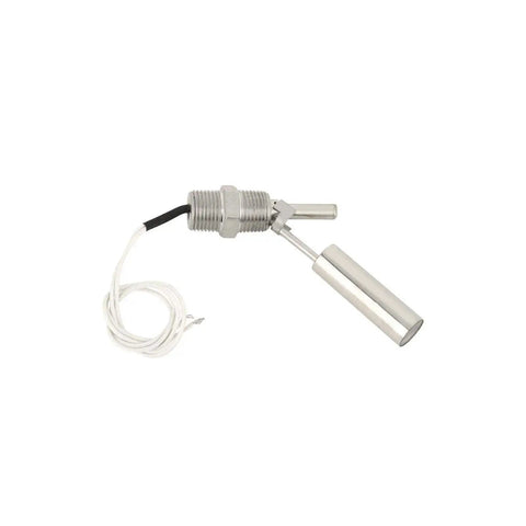 0-110V Liquid Level Sensor Switch In 304 Stainless Steel With 1/2 NPT Male Thread, visible wires and float component.