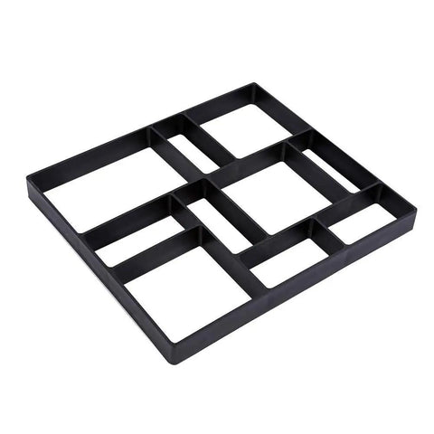 Concrete Mold 45x40x4cm 10 Cell Paver Mold For Diy Garden Walkway Reusable Stepping Stone Maker shown from above.