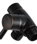 Heavy Duty Solid Metal Shower Arm Diverter Three Way For Handheld And Fixed Shower Heads, Oil Rubbed Bronze Finish