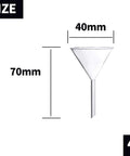 Four Piece Borosilicate Glass Funnel Set With 100mm 75mm 50mm And 40mm Diameters And Long Stems High Temperature Lab Grade Durable Chemical Resistant Reusable And Easy To Clean, 40mm funnel