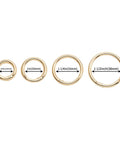 15 Pack Round Carabiner Clips With Trigger Spring O Rings Gold Finish One Inch And One Half Inch Sizes Metal Keychain Rings For Keys Bags And Purses Durable Gold Tone Buckle Clips For Everyday Carry, gold round rings 3/4in to 1 1/2in
