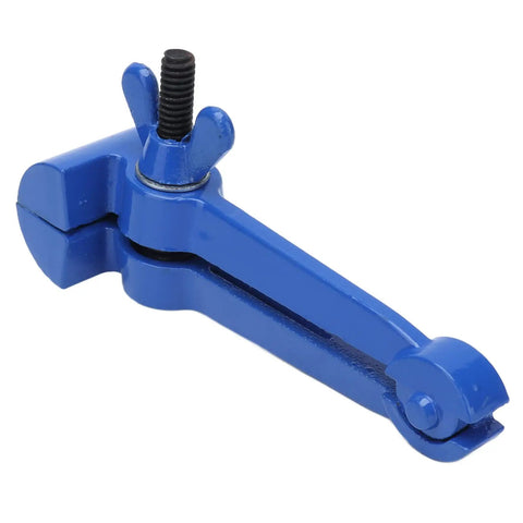 50mm Hand Vise For Machinists And DIYers, Cast Steel Clamp Tool With Locking Jaw And Non Slip Grips, blue vise with screw clamp
