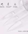 Clear nail tips showcasing Airbrush Gel Nail Polish White for French Ombre Mani HEMA Free and Dilution Free Non Acetone Formula 15ml