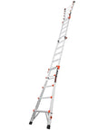 Velocity Aluminum Ladder Do-It-All 22 ft Multi-Position with Leg Levelers, Lightweight, Easy Extend and Lock, Ready for Any DIY Project, Home Renovation, Roofing, Painting, and Maintenance, extended position