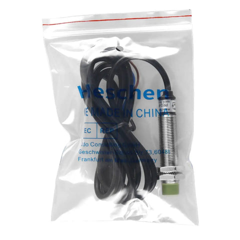 Packaged M12 Inductive Proximity Sensor Switch With Four Millimeter Sensing Distance AC Power 100 To 240 Volts Two Wire Normally Open Output