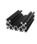 Rock Solid 4080 V Slot Aluminum Extrusion Profile Matte Black Oxidized 500mm Bar for DIY projects and framework.