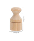 Real Deal Silicone Cutting Board Oil Wax Applicator Brush For Zero Hassle Kitchen Maintenance And Wooden Utensil Care Food Grade Mineral Oil Finishing Tool Smooth Operator No Rush Setup, bamboo applicator, 9.4cm height.