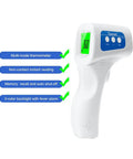 Non Contact Infrared Forehead Thermometer 3 In 1 Digital Thermometer For Kids Infants And Adults Fever Check Temp Gun With Fast One Second Readings Room And Object Temperature, white handheld display