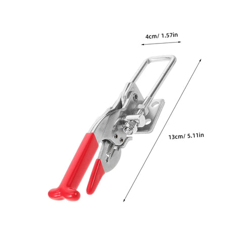 Built Tough Rubber T Handle Draw Latch for Car Hood and Toolboxes, Heavy Duty Stainless Steel Construction with red handles