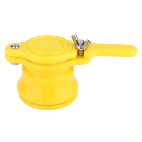 Yellow Leak Proof Honey Gate Valve Kit With Precise Flow Control for Easy Bottling, showing high-density nylon and stainless steel screw.