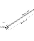 Two Pack 8mm Weldless Thermowells Stainless Steel 304 With Cable Gland 250mm Length G1/2 Thread Black For Homebrew Fermenters