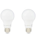 Energy Efficient 9W LED Light Bulbs That Deliver 60W Brightness With E26 Base Soft White 2700K Non Dimmable Long Lasting 10000 Hour Lifetime Easy To Install 2 Pack Your Go To For Home Office Lighting, image shows two LED bulbs with E26 base.