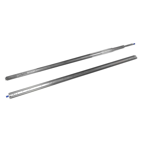 Heavy Duty Side Mount Drawer Slides With Locking Swing Handle And Tough As Nails Cold Rolled Steel constructed slides, 300 lbs capacity.