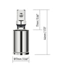 Beefed Up One Quarter Inch Universal Joint Swivel Socket Adapter With 360 Degree Rotating End, Impact Socket Extension, CRV Steel, Heavy Duty Chrome Vanadium Build For Tight Angles, Obstructed Areas, And Narrow Spaces, 1/4 inch