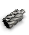 Heavy Duty High Speed Steel Annular Cutter With Beefed Up Weldon Shank 1 11/16 Inch Cut Diameter And Two Inch Slot Depth for precision drilling.