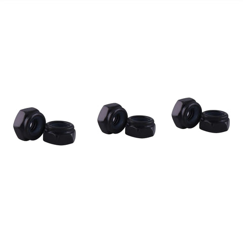 Solid Grip 30 Pack M8 Nylon Insert Lock Nuts heavy-duty black zinc plated steel hex design for quick sheet metal builds.