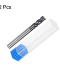 2 Pack 5mm Square Nose End Mills With 4 Flutes HRC45 Carbide AlTiN Coated Router Bits for CNC machining with packaging
