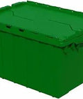 Heavy Duty Lidded Plastic Storage Bins With Attached Lid, Nesting And Stackable Totes For Garage, Workshop And Warehouse Organization