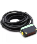 NPN Photoelectric Sensor For Diffuse Reflective Detection, 2MM Spot Size, LED Display with coiled cable