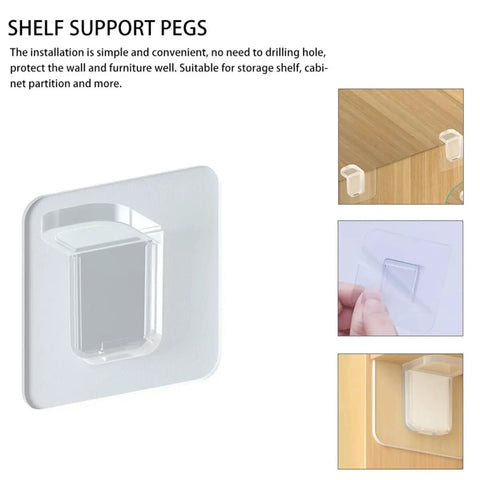 Punch Free Closet Brackets 24 Pack Load Bearing ABS Shelf Supports for Storage Shelves and Wall Racks showcase installation process