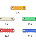 200 Pieces European Classic Car Fuses Plug And Play Auto Blade Set With 5A 8A 10A 16A 25A Color Coded Circuit Protection displayed.
