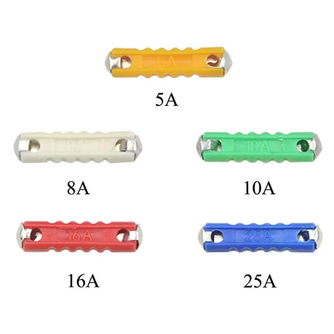200 Pieces European Classic Car Fuses Plug And Play Auto Blade Set With 5A 8A 10A 16A 25A Color Coded Circuit Protection displayed.