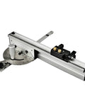 Heavy Duty Aluminum Miter Gauge For Table Saw And Router With T Tracks Adjustable Stop Sliding Brackets And Fence, 450mm.