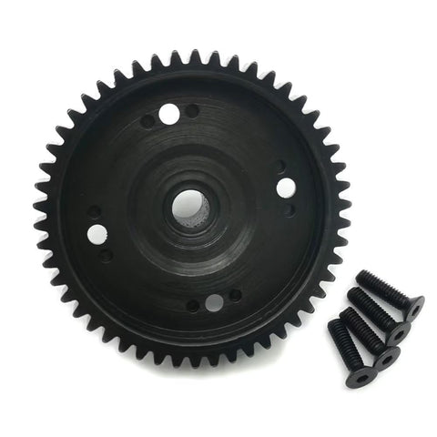 Hard Steel Center Differential Spur Gear 50T 0.8M 32P Black For Hoss 4x4 Stampede 4x4 Ford F 150 4x4 Rc Car 6842X with screws