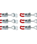 Six Pack Latch Draw Hasp Spring Loaded Clamp For Cabinet Door Lock And Trailer Box Latch Beefy Carbon Steel Fastener Set