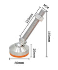 Rock Solid Boss Tier Leveling Screws Featuring Dead Nuts 304 Stainless Steel Swivel Pads with dimensions 80mm base and M24 thread.
